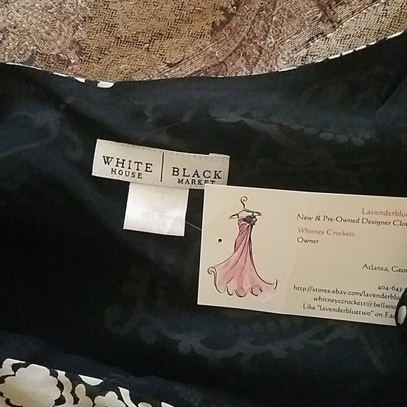 Black and white thin straps dress - Picture 3 of 3